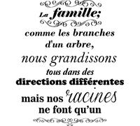 Sticker citation la famille, comme les branches d'un arbre