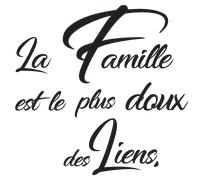 Sticker citation la famille est le plus doux des liens