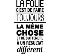 Sticker citation La folie c'est de faire toujours la même chose