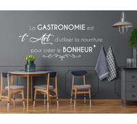 Sticker Citation La Gastronomie - Nombreuses tailles et couleurs disponibles