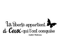 Sticker citation La liberté d'André Malraux