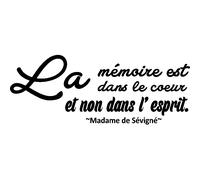 Sticker citation La mémoire de Madame de Sévigné