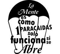 Sticker citation La mente es como paracaidas
