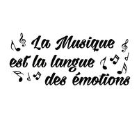 Sticker citation La musique est la langue des émotions