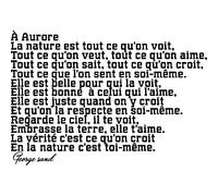 Sticker citation La nature est tout ce qu'on voit - George Sanal