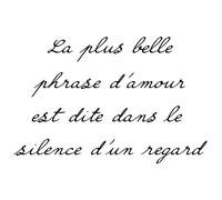 Sticker citation La plus belle phrase d'amour