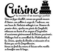 Sticker citation La recette d'un mariage parfait
