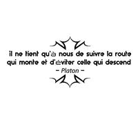 Sticker citation La route qui monte ... - Platon