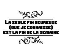 Sticker citation La seule fin heureuse ...