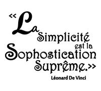 Sticker citation La simplicté ... - Léonard De Vinci