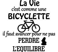Sticker citation La vie c'est comme une bicyclette