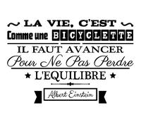 Sticker citation la vie, c'est comme une bicyclette - Albert Einstein