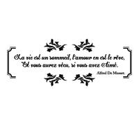 Sticker citation La vie est un sommeil - Alfred De Musset
