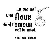 Sticker citation La vie, l'amour - Victor Hugo