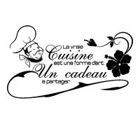 Sticker citation La vraie cuisine est une forme d'art ...