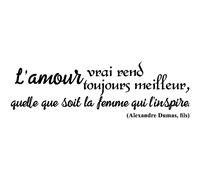 Sticker citation L'amour vrai de Alexandre Dumas, fils