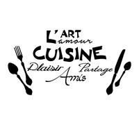 Sticker citation L'art, l'amour de la cuisine ...