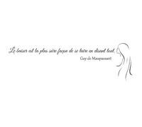 Sticker citation Le baiser Guy de Maupassant
