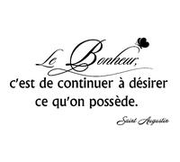 Sticker citation le bonheur c'est de continuer