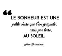 Sticker citation Le bonheur est une petite chose ...