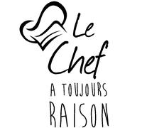 Sticker citation Le chef a toujours raison