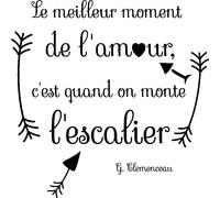 Sticker citation le meilleur moment de l'amour - Clémenceau
