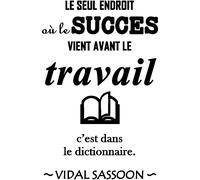 Sticker citation le seul endroit où le succès est ...- Vidal Sassoon