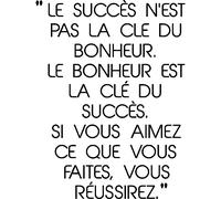Sticker citation Le succcès n'est pas la clè du bonheur