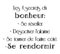 Sticker Citation Les 4 secrets du bonheur
