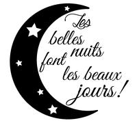 Sticker citation Les belles nuits font les beaux jours design
