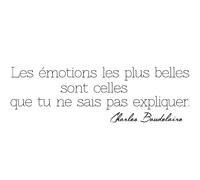 Sticker citation Les émotions - Charles Baudelaire