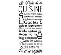 Sticker citation les règles de la cuisine
