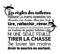 Sticker citation Les règles des toilettes