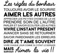 Sticker citation Les règles du bonheur