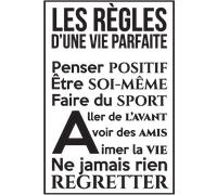 Sticker citation les règles d'une vie parfaite