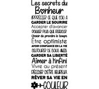 Sticker citation les secrets du bonheur