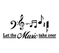 Sticker citation let the music take over