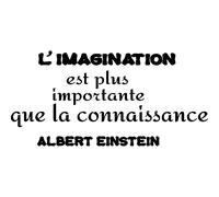 Sticker citation L'imagination - Albert Einstein