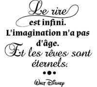Sticker citation l'imagination n'a pas d'âge - walt disney