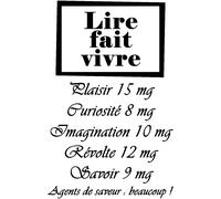 Sticker citation lire fait vivre
