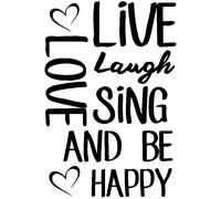 Sticker citation Live, love and be happy