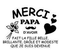 Sticker citation Merci papa