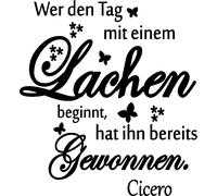 Sticker citation mit einem lachen beginnt ...- Cicero
