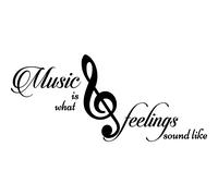 Sticker citation Music is what and ...