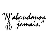 Sticker citation N'abandonne jamais