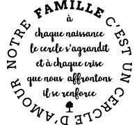 Sticker citation Notre famille c’est l’amour