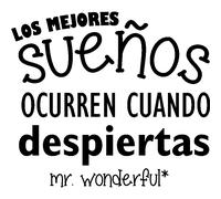 Sticker citation Ocurren cuando despuertas - Mr wonderful