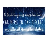 Sticker citation Oscar Wilde - il faut toujours viser la lune
