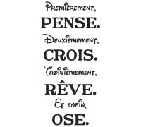 Sticker citation pense, crois, rêve, ose