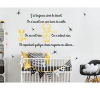 Sticker Citation Petit Prince 6 - Nombreuses tailles et couleurs disponibles
